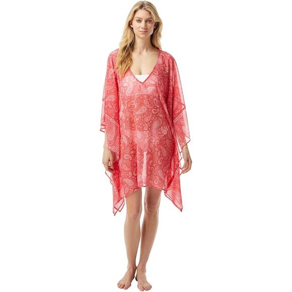 Sheer Circular Multicolor Red Swimsuit Cover Up main image 0